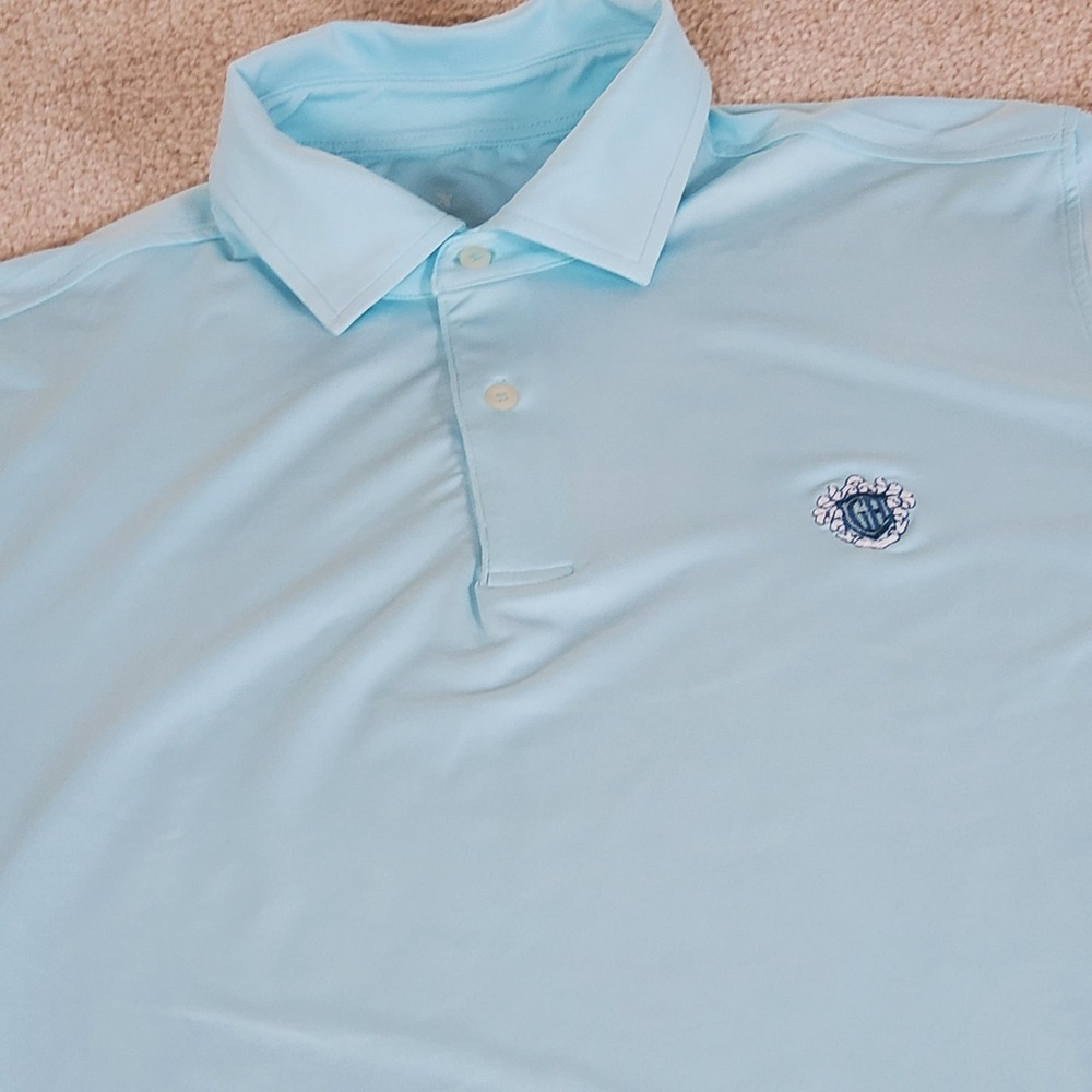 Fairway & Greene Polo Shirt Men's Large Green Short Sleeve Crest Logo USA Made
